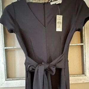 Navy fit/flare dress